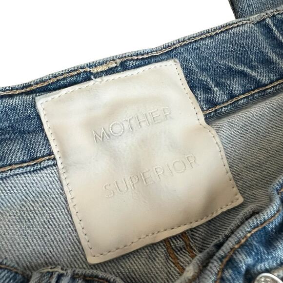 Mother Superior The Tomcat Jeans The Confession Wash Distressed Ankle Crop Sz 30 - Picture 4 of 13